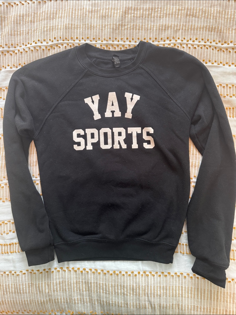 YAY SPORTS Black Crewneck Sweatshirt